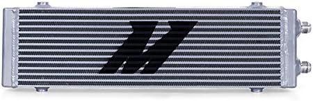 Miniatura 3 de Intercambiador de calor universal de doble paso de barra y placa de aceite enfriador de calor grande plata Mishimoto