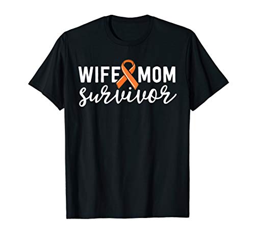Leukemia Awareness Products Mom Wife Cancer Survivor Orange T-Shirt