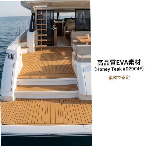 Unlnsiy EVA滑り止めデッキマット フリーカット清掃簡単 0.6cm厚 240×30cm ダークグレー ボートヨット用 [3]