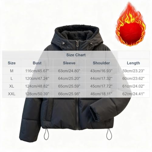 Women's Winter Coats Warm Fleece Lined Puffer Jackets Winter Hooded Coats - image 2