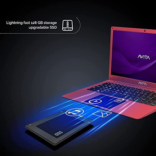 Image of AVITA SATUS S111 NU14A1INC43PN-SR 14.1 FHD (35.81cms) Laptop (Intel Celeron N4020 /4GB /128GB SSD /FHD Display /Windows 11 Home /Intel UHD Graphics), Sugar Red