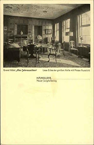 Grand Hotel Vier Jahreszeiten Hamburg, Germany Original Antique Postcard