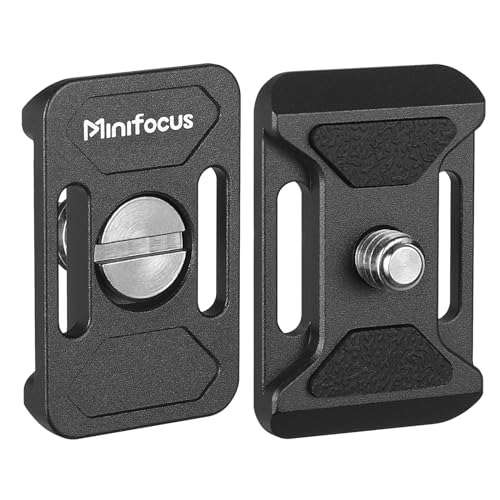 Placa Arca Swiss de 38 mm MINIFOCUS con tornillo de 1/4 para trípode estándar negro