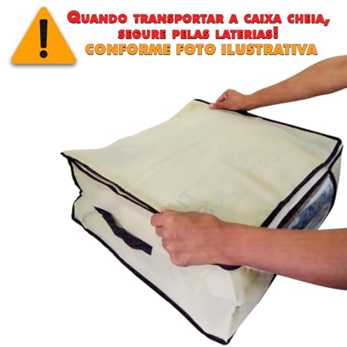 Kit 8 Organizadores Tnt Caixa Closet Roupa Cama Edredom Toalha 60cm