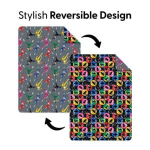 Image of Northwest Power Rangers Rangers Go Twin Quilted Blanket, Comfy Throw, Adults Boys Girls, Soft Lightweight Bedding for Bed, or Couch, 60 x 90 inches
