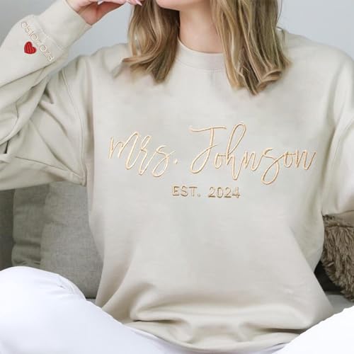Custom Embroidered Future Mrs Sweatshirt, Bride Sweatshirt, Engagement Gift Perfect For Bachelorette Party4