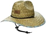 Quiksilver Boy's Pierside Print Lifeguard Beach Sun Hat – Wide Brim, UV Protection, Printed Under Brim, Marine Blue 241, One Size