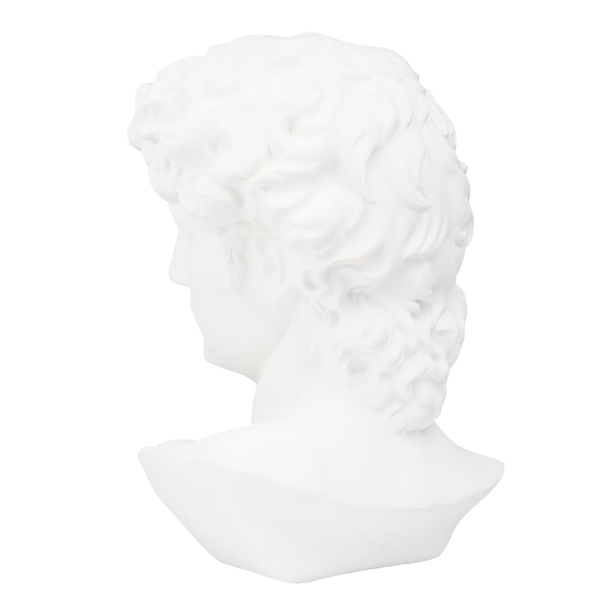Happyyami Statua Decorativa in Resina Bianca Testa di David Stile Moderno per Arredamento Casa e Ufficio Funzione di Ausilio Didattico e Design Creativo Nordico