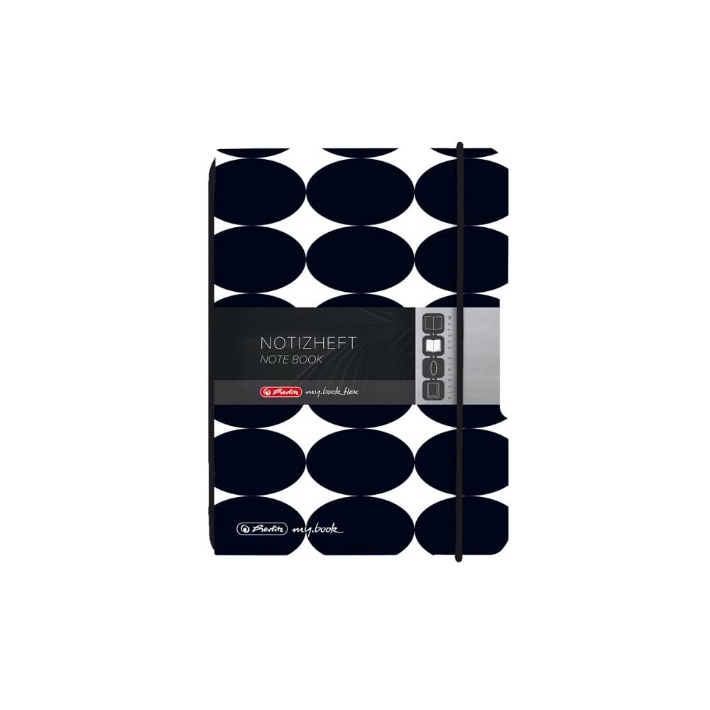 herlitz 50039791 Notebook Flex A6 40 Sheets Dotted with Just Black Motif