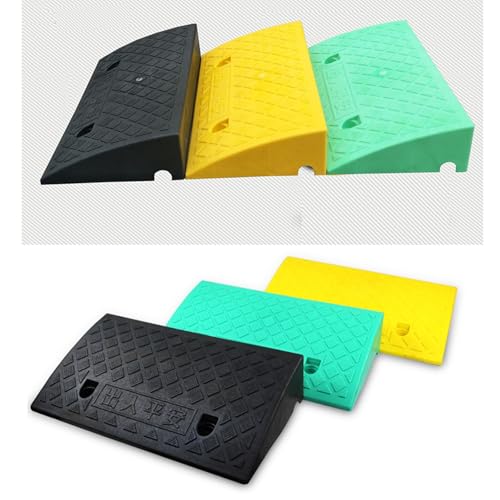 Alfombrillas de rampa plásticas, ayuda para arranque en colina, aptas para autos de chasis bajo y vehículos eléctricos, resistentes a rayones (Verde, 50 x 27 x 13 cm) miniatura 6