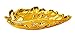 Lifestyle & More Ciotola Decorativa Moderna portafrutta Ciotola Foglia in Porcellana Oro 17x10 cm