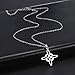 kkjoy Witches Knot Necklace Stainless Steel Magic Knot Pagan Wiccan Symbol Pendant 4-Pointed Celtic Knot Witchcraft Necklace for Women