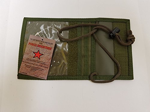  PORTA DOCUMENTI DA COLLO SBB - COLORE VERDE OLIVA