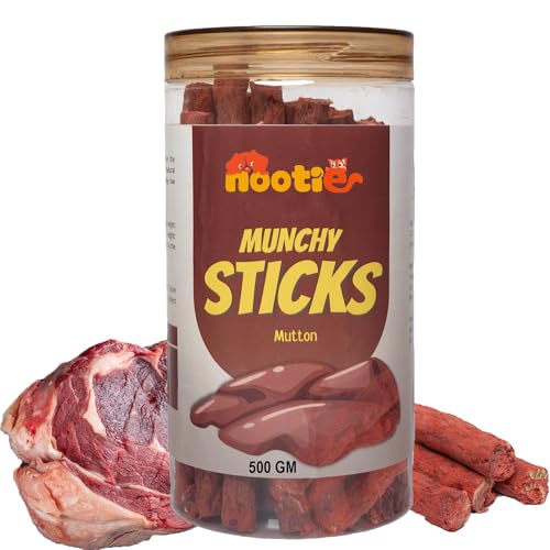 Image of Nootie Munchy Sticks for All Stages Dogs, Perfect for Traning & Treating l Long Lasting Chew Pack of 1 (Mutton)