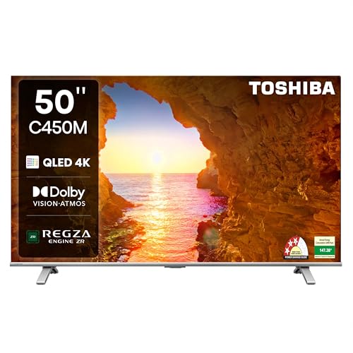 Image of Toshiba 126 cm (50 inches) C450ME Series 4K Ultra HD Smart QLED TV 50C450ME (Silver)
