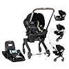 Evenflo Shyft DualRide Preemie and Infant Car Seat Stroller Combo 3-30lbs with Carryall Storage (Durham Green)