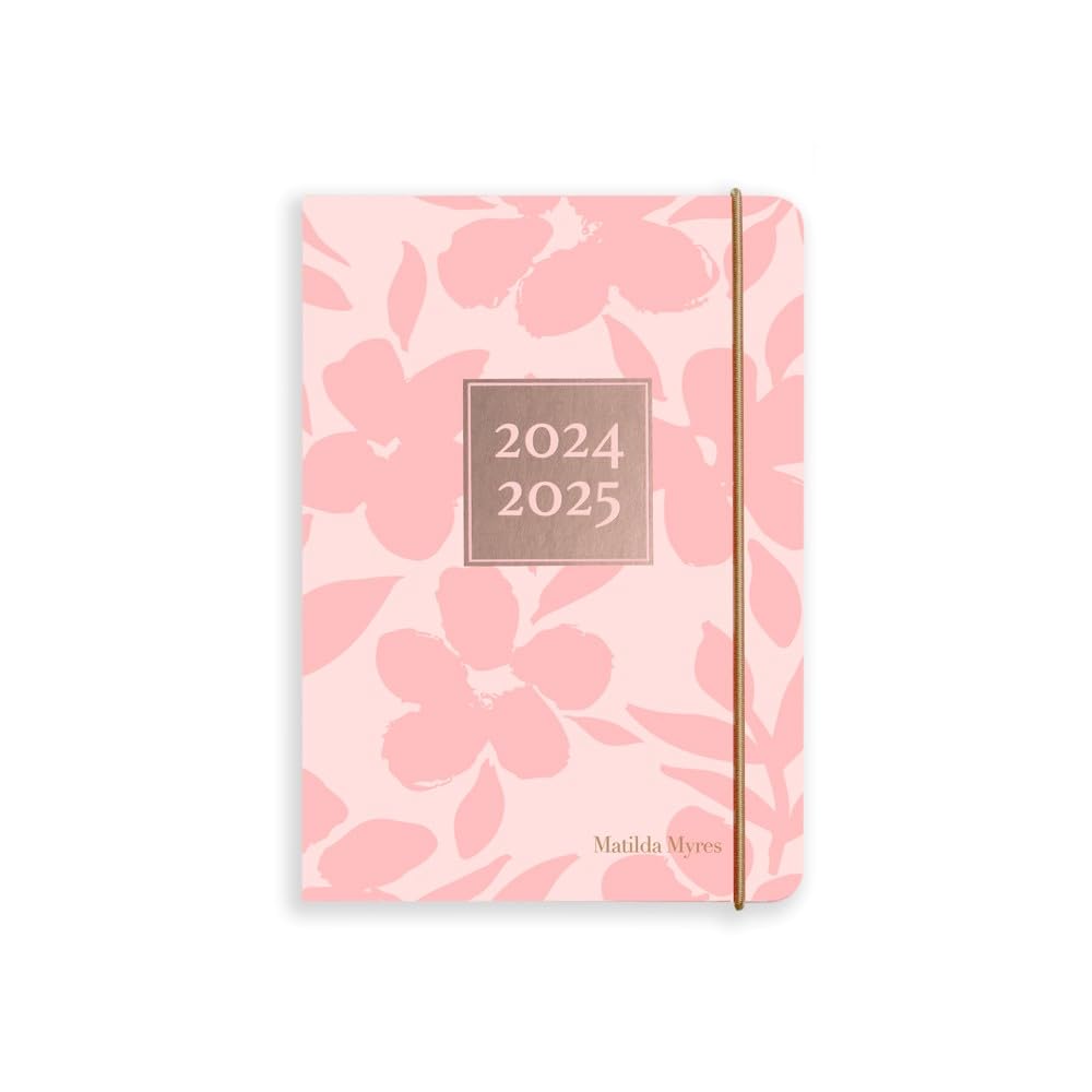 Matilda Myres Agenda académica 2024-2025, tamaño A6, día por página, agenda de medio año, 24 de julio a julio de 25, color rosa