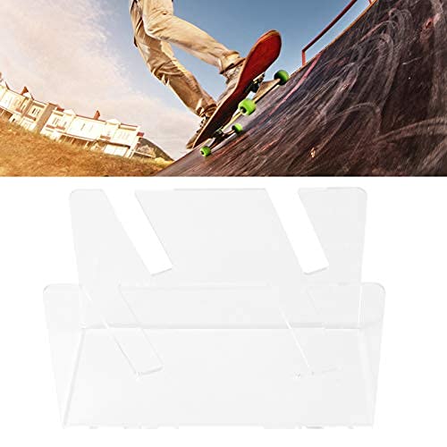 Changor Acryl Skateboard Gestell Doppelt Slot Longboard Anzeige Gestell 13x135x24cm Transparent Mauer Montieren Skateboard Klammer Pro Heim Schlittschuh Laden