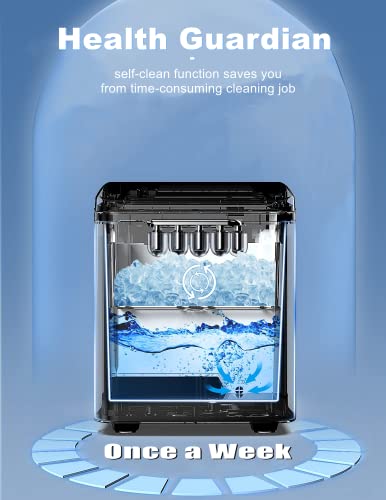 Eiswürfelmaschine Edelstahl, 14 kg 24 h, Zubereitung in 6 Minuten, Selbstreinigung, 2 Würfelgrößen, LCD-Display, 2.2… – Bild 4