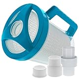 U.S. Pool Supply Professional In-line Pool Leaf Canister with Plastic Mesh Basket - Skims Leaves, Twigs and Insect Debris From Swimming Pools and Spas - Fits Suction Manual & Automatic Pool Cleaners