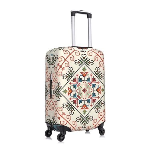 Travel Luggage Cover Spandex Suitcase Protector Bag,Ethnic Elements Dust-Proof Fits 18-32 Inch Luggage, Baggage Covers For Kid And Adult,Medium3
