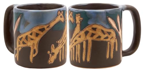 Mug de cerámica con diseño de jirafas 16 oz miniatura 1