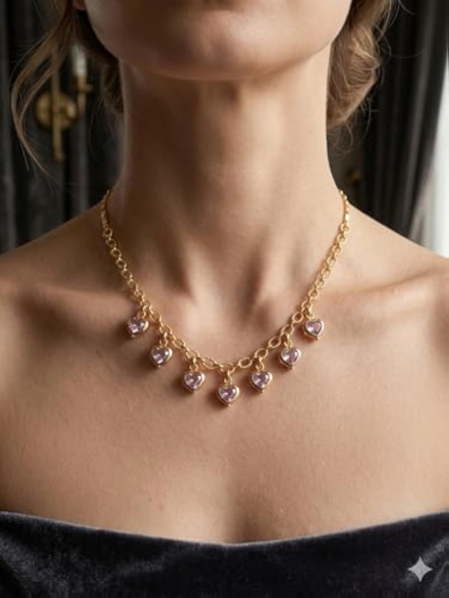 Gold Plated Multilayer Necklace for Women
