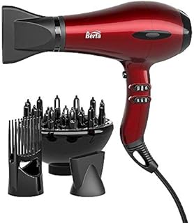 Salon Grade Tourmaline Ionic Hair Dryer 1875W Turbo Powerful Blow Dryer AC Motor Compact Quite Hairdryer with Diffuser & Comb & Concentrator