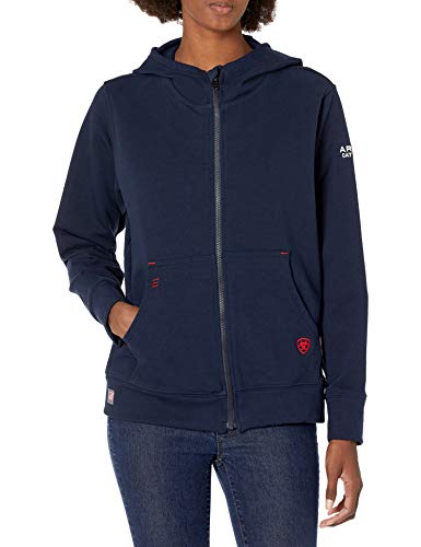 Ariat Women's Flame Resistant Full Zip HoodieSweatshirt, navy, X-Large R