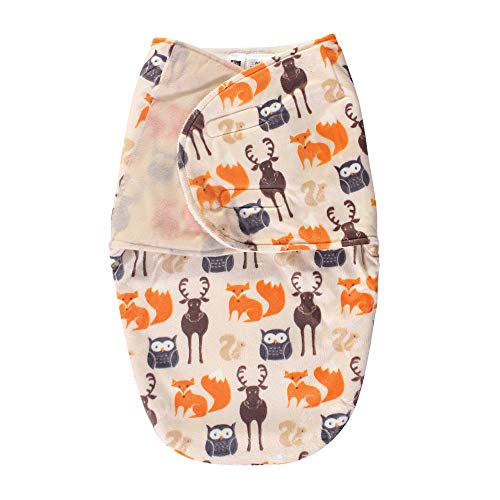 Image of Hudson Baby Unisex Baby Plush Swaddle Wrap, Forest, 0-3 Months