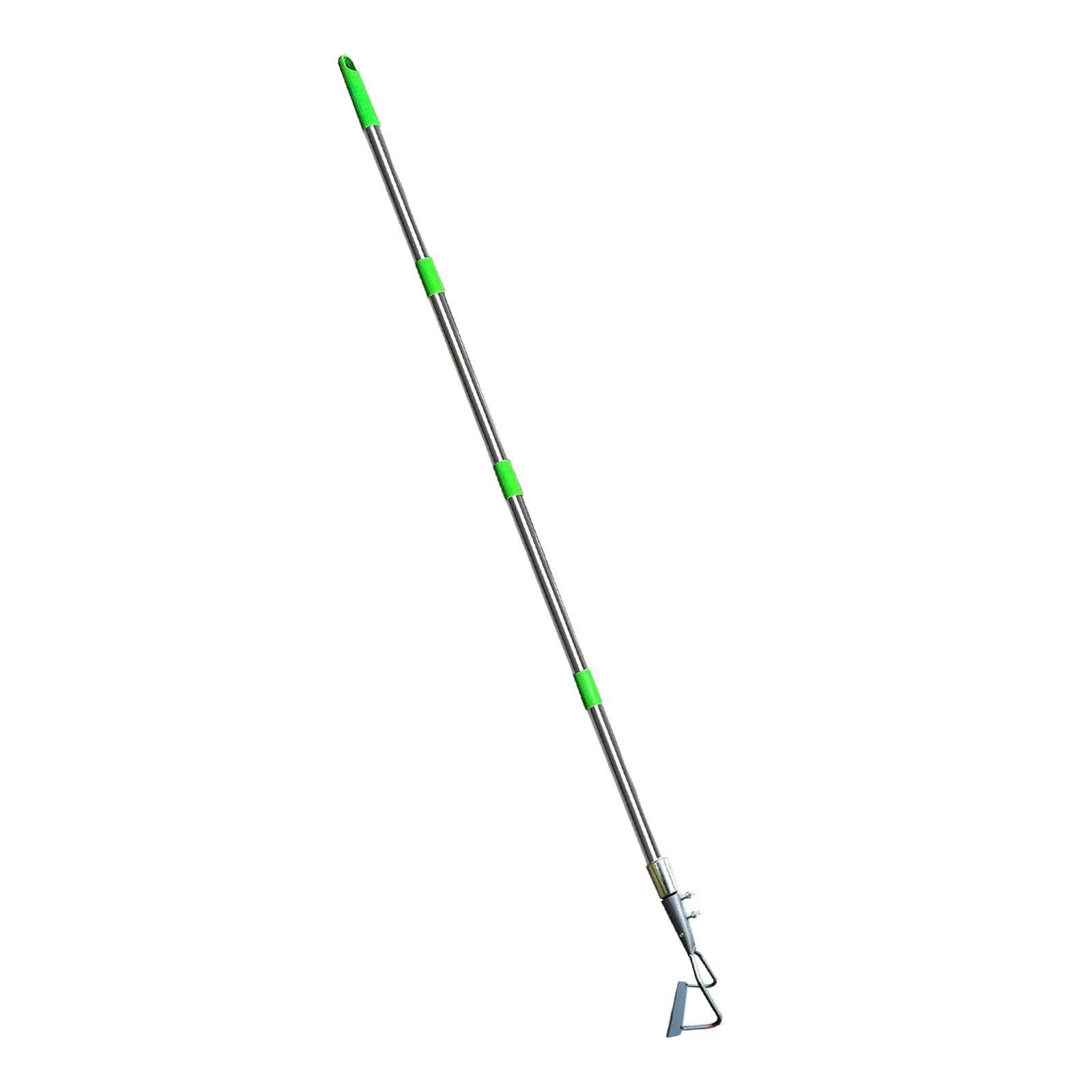Rustproof Gardening Shovel with Adjustable Long Handle Weeding Hoe for Yard Maintenance and Weed Removal Puller Tool Telescoping Garden Shovel