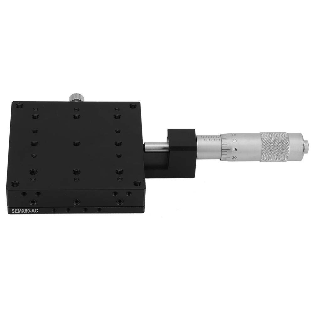 X-Lineartisch, Manuelle Verstellplattform, X-Mikrometer, Feineinstellung, lineare Kreuzrollenstufen, 80x80mm for Labor, Technik, Präzisionsgeräte