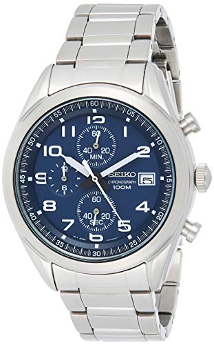 Preisvergleich Produktbild Seiko Herren Chronograph Quarz Uhr mit Edelstahl Armband SSB267P1