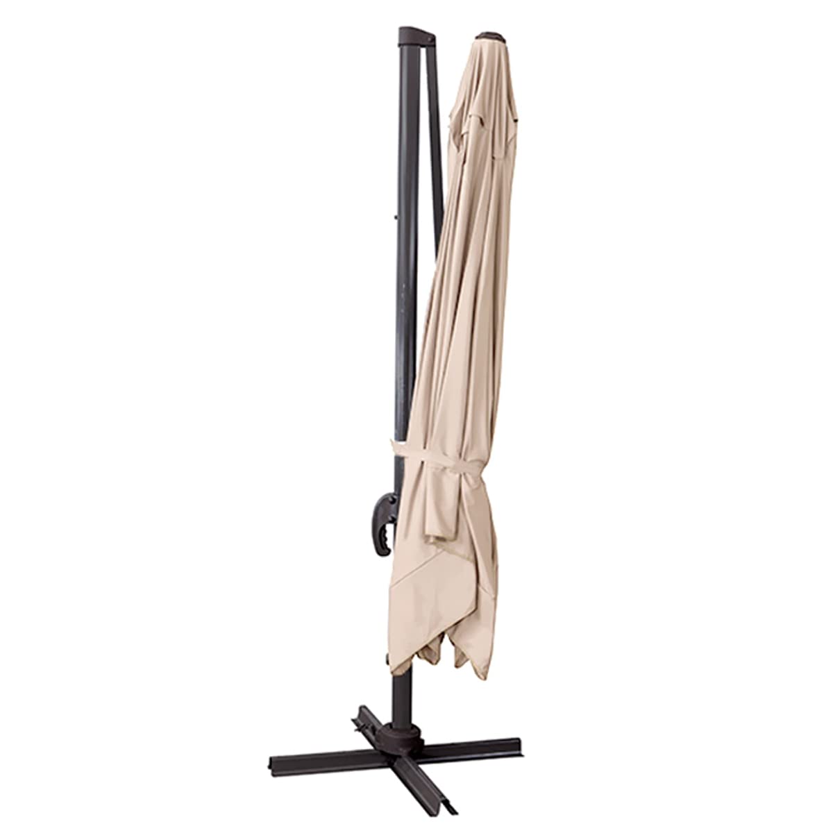 Yellowshop - GARDA Ombrellone giardino decentrato mt 4x3 struttura in alluminio Antracite con sacca di protezione esterno arredo piscina, terrazzo Beige