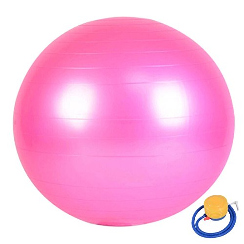 Pelota de fitness con bomba de mano en tamaños de 55 cm a 85 cm para entrenar en casa