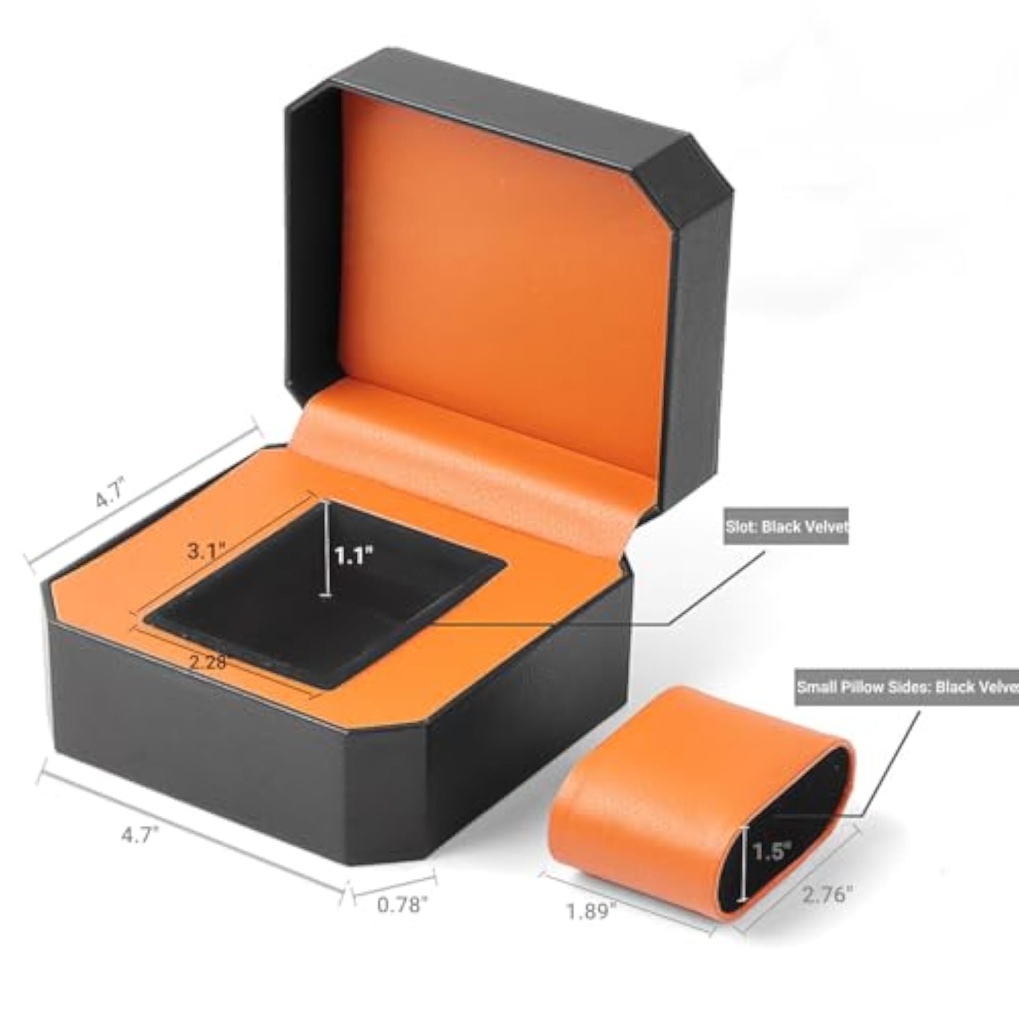 Single PU Leather Watch Display Travel Case for Men
