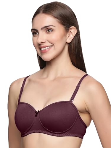 Image of Teens Lifestyle Non-Wired Padded Super Combed Cotton Strapless Bra for Women | Full Coverage, Ultra-Grip Support Band, Detachable Adjustable Transparent Straps, Seamless Design