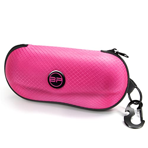 BLUPOND Sunglasses Case Semi Hard EVA Shell with Metal Hanging Hook Belt Clip Sun Glasses Storage