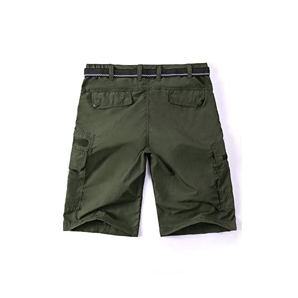 Jessie Kidden Cargo Shorts for Men Stretch Outdoor Casual Lightweight Quick Dry Fishing Hiking Shorts (CA6222 Army Green 36) - Image 3