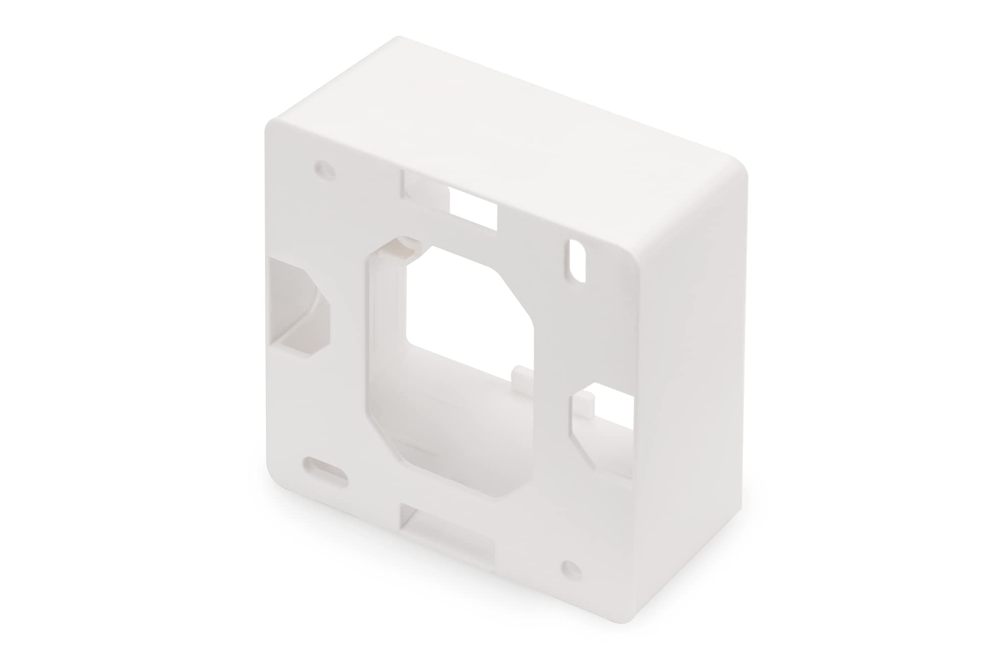 Alexa Rolladen Zeitschaltuhr, meross WLAN Rolladenschalter, 2pcs & DIGITUS Aufputz-Rahmen Für Anschlussdose/Netzwerk-Dose - Deutsches Layout - 80 x 80 mm - 42 mm Tiefe - Weiß