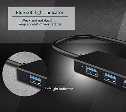 USB Hub 4 Port, VIENON USB 3.0 Hub USB Splitter for Laptop, USB Port Extender USB A Hub for PC, Desktop, Xbox, PS4, Flash Drive, Printer, Keyboard, Mouse, HDD, Plug and Play — view 7
