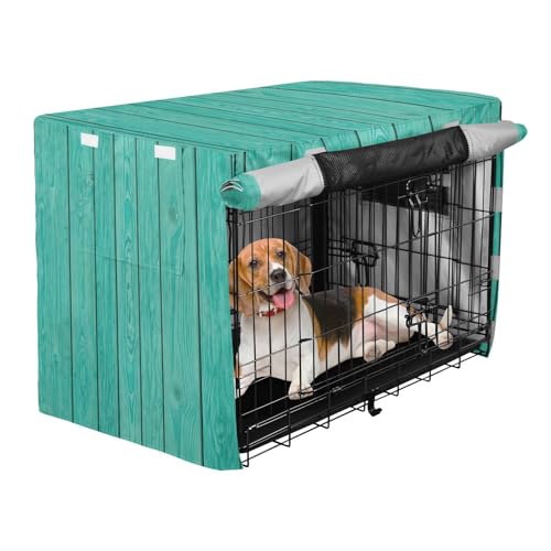 Housse de cage pour chien style bois turquoise pour son confort - 3