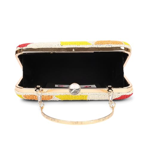 Image of LONGING TO BUY Hand Crafted Designer Box Clutch - Zari Embroidery For Women