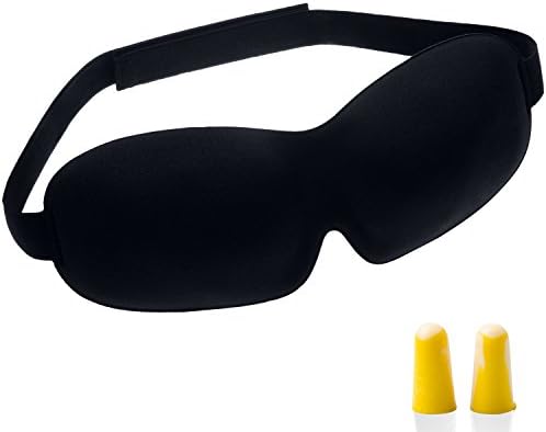 NightValley Sleep Mask and Ear Plugs - The Most Comfortable Designed Eye Mask with Magnetized Health Function, with Deluxe Carrying Box - Suitable for Travel, Shift Work and Meditation - 100% Satisfaction Guaranteed or Money Back
