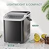SMUG Countertop Ice Maker, 9 Cubes in 6 Mins, 26lbs in 24Hrs, 2 Sizes of Bullet Ice, Auto-Cleaning, Portable Ice Machine with Handle, Basket and Scoop for Home Kitchen, Party and Camping (Black) #2