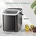 SMUG Countertop Ice Maker, 9 Cubes in 6 Mins, 26lbs in 24Hrs, 2 Sizes of Bullet Ice, Auto-Cleaning, Portable Ice Machine with Handle, Basket and Scoop for Home Kitchen, Party and Camping (Black)