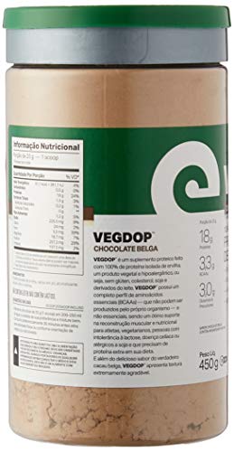 Vegdop Proteína De Ervilha - Chocolate Belga - Pote 450G, Elemento Puro