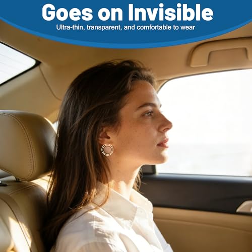 Image of 30ct Clear Motion Sickness Patches Non Drowsy, Sea Sickness Patch for Cruise Travel Essentials, Waterproof Patches Behind Ear, Invisible Clear Color, Long Last 72H