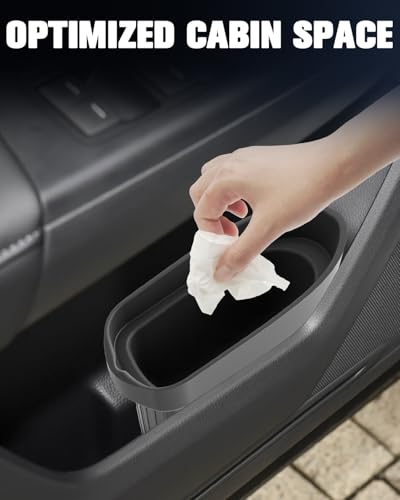 Image of Silicone Car Trash Bin for Door 2026 CRV Car Door Trashcan Trash Holder for 2026 CRV Hybrid Accessories (LX /EX /EX-L /Sport Hybrid /TrailSport Hybrid /Sport-L Hybrid) Driver Passenger Door Pocket Flexible