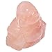 Rockcloud Healing Crystal Gemstone Carved Laughing Happy Buddha Feng Shui Figurines Wealth and Good Luck 1.5